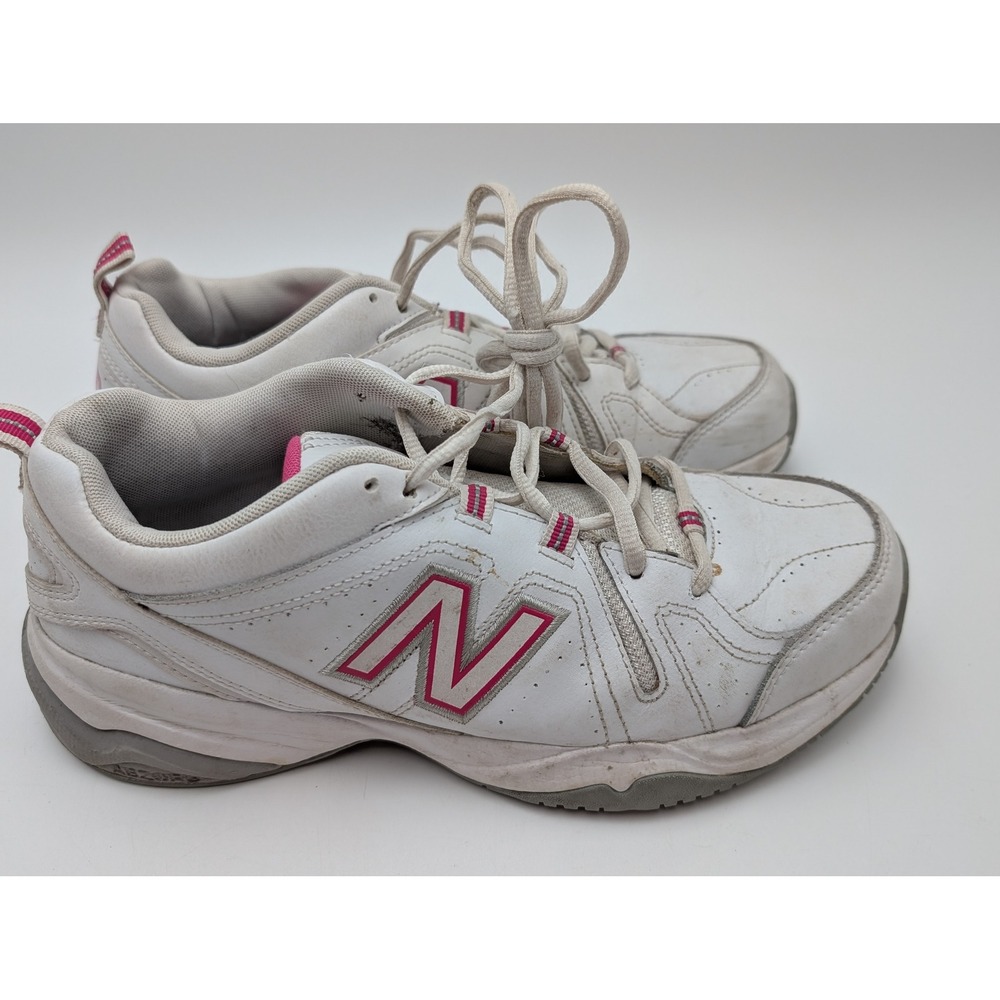 New Balance Sneakers Womens 9.5 White 608v4 WX608WP4 Leather Training Dad Shoes